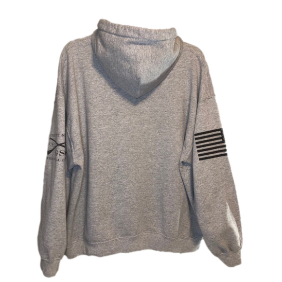 Grunt Style Gray Hoodie Vintage Look Kangaroo Pocket Size XL - Picture 5 of 12